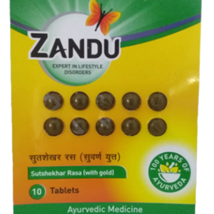 Zandu Sutshekhar Rasa (Gold) - 10 Tab